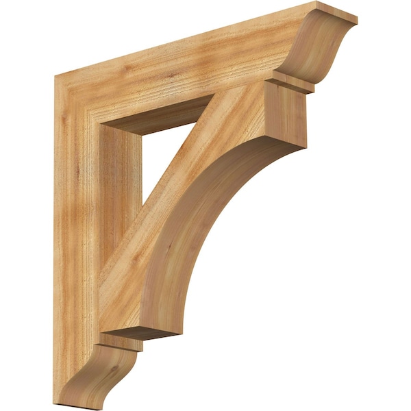 Ekena Millwork Westlake Traditional Rough Sawn Bracket, Western Red Cedar, 6"W x 32"D x 32"H BKT06X32X32WTL01RWR - main